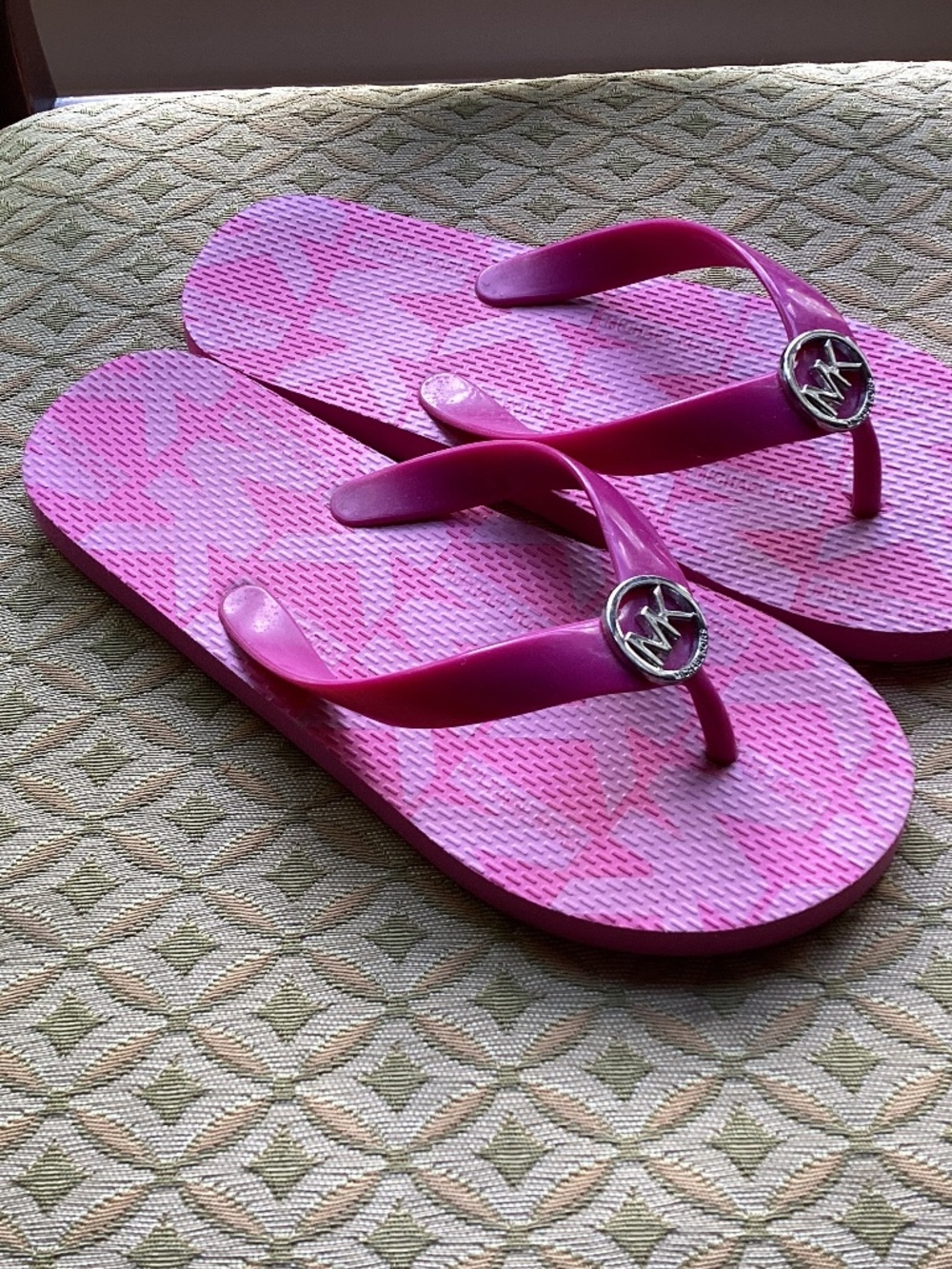 New without tags, Pink Michael Kors Flip Flops, size 5